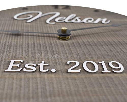 (H) 11 Inch Personalized Clock