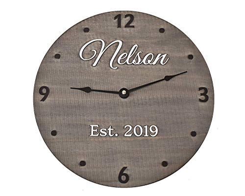 (H) 11 Inch Personalized Clock