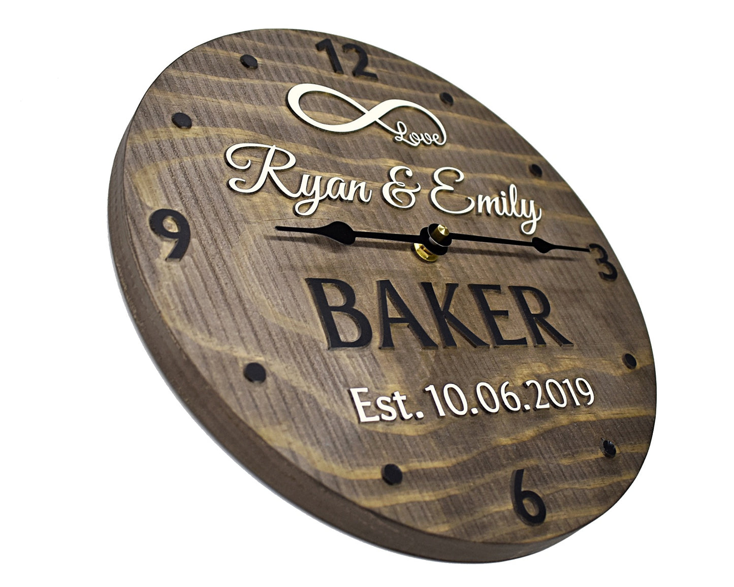 (D) 11 Inch Personalized Clock