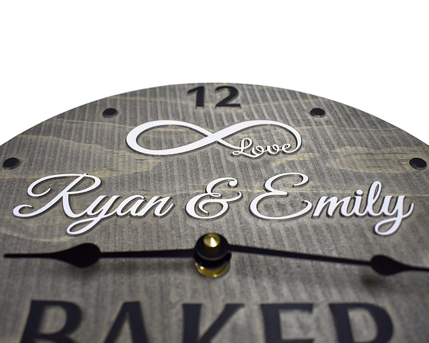 (D) 11 Inch Personalized Clock