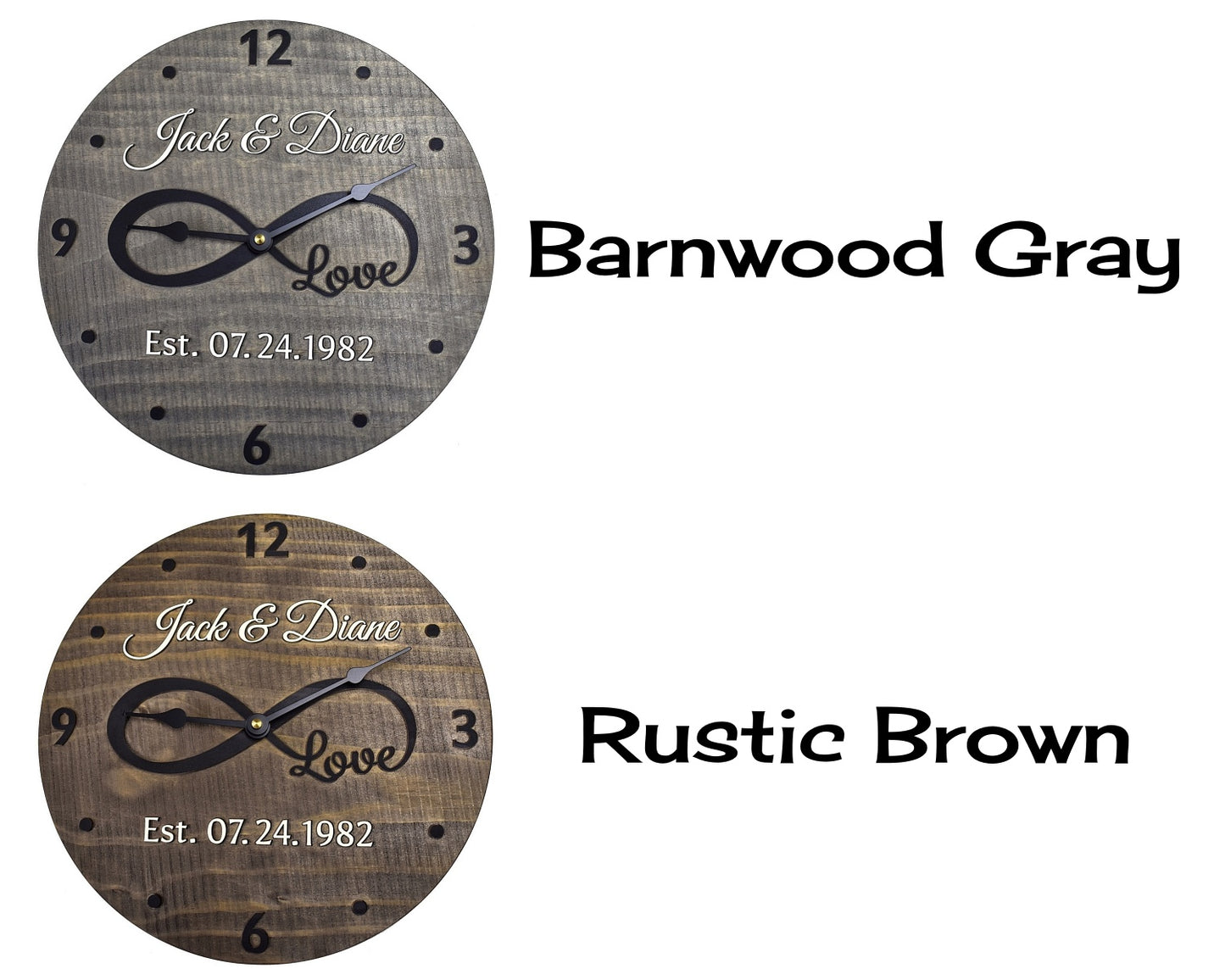 (C) 11 Inch Personalized Clock