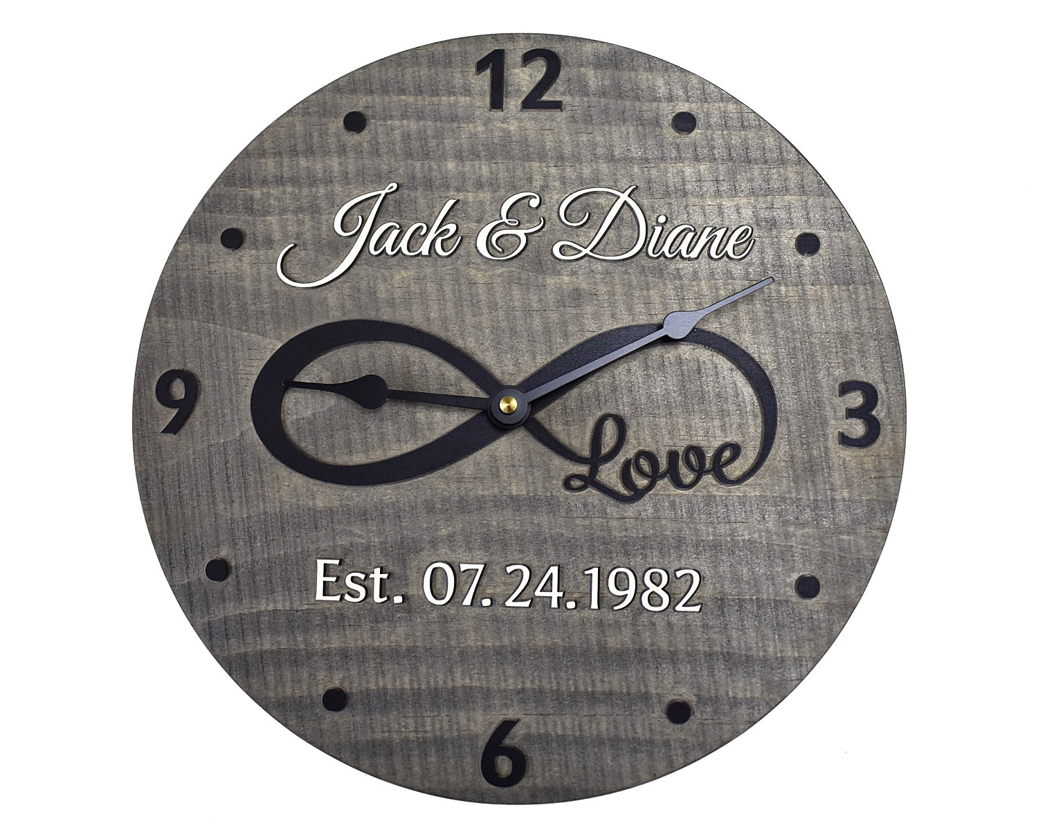 Personalized Clock Wall Mounted Personalized Clock Wall Art, Metal