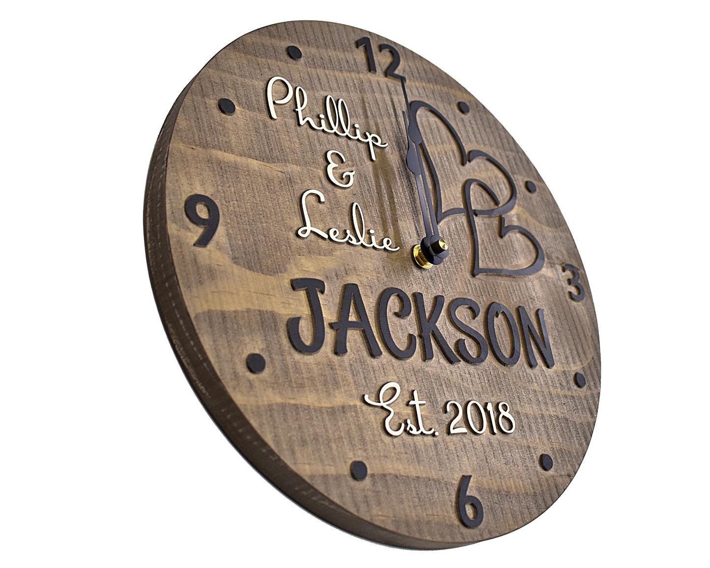 (F) 11 Inch Personalized Clock