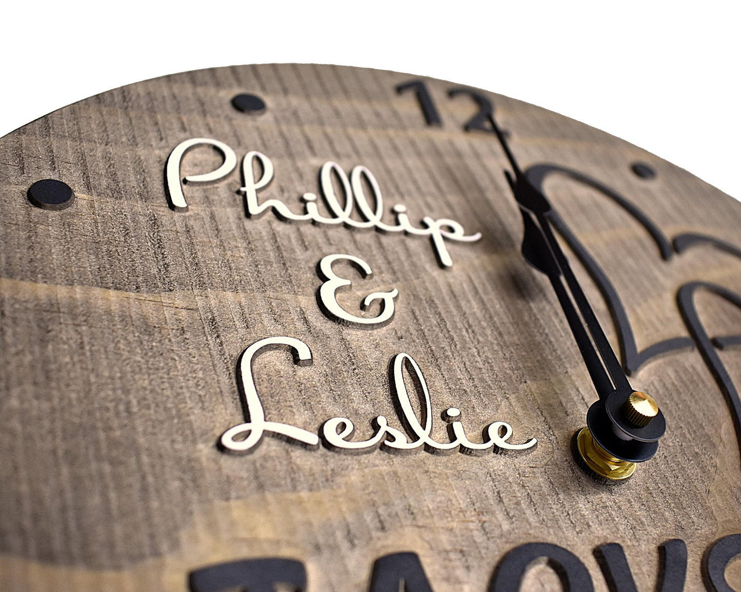 (F) 11 Inch Personalized Clock