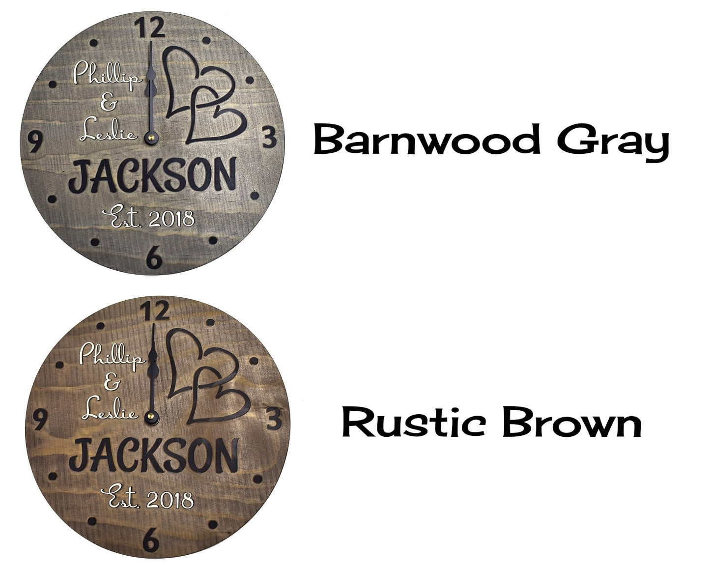 (F) 11 Inch Personalized Clock