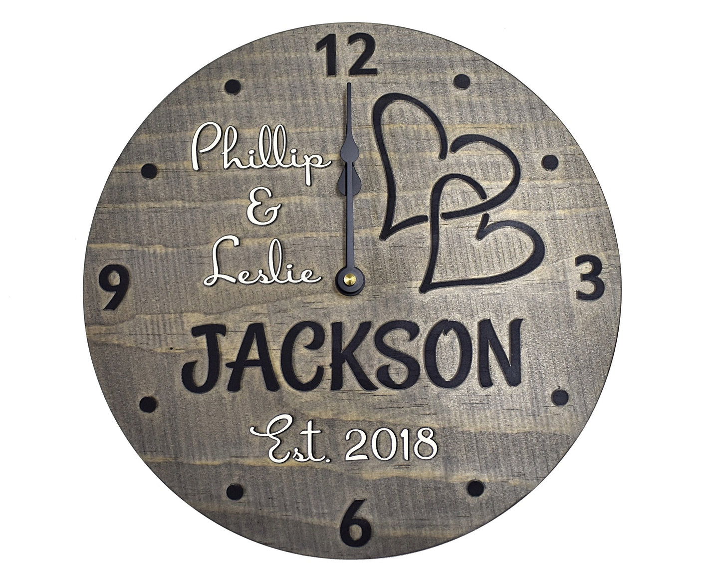 (F) 11 Inch Personalized Clock