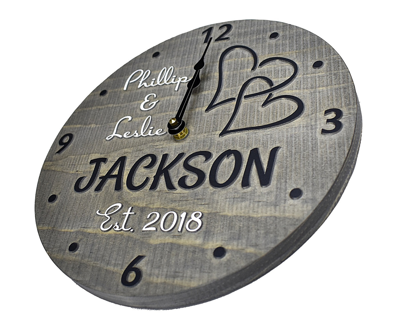 (F) 11 Inch Personalized Clock