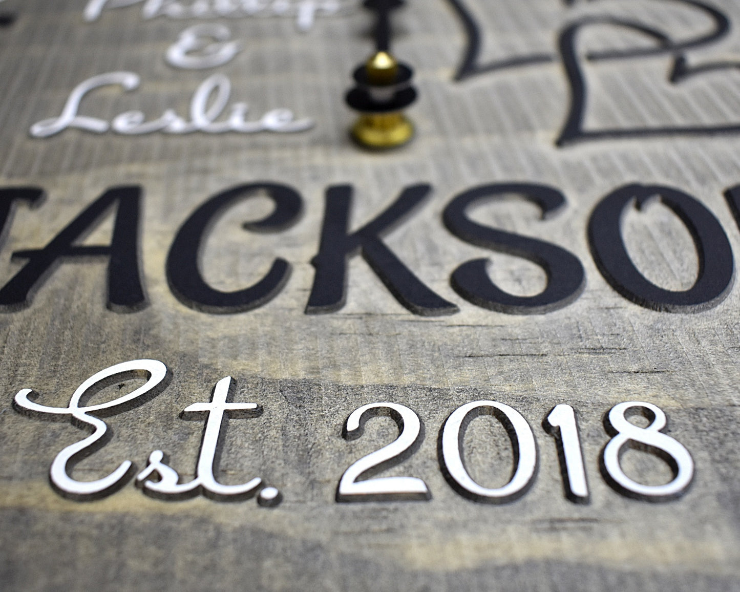 (F) 11 Inch Personalized Clock