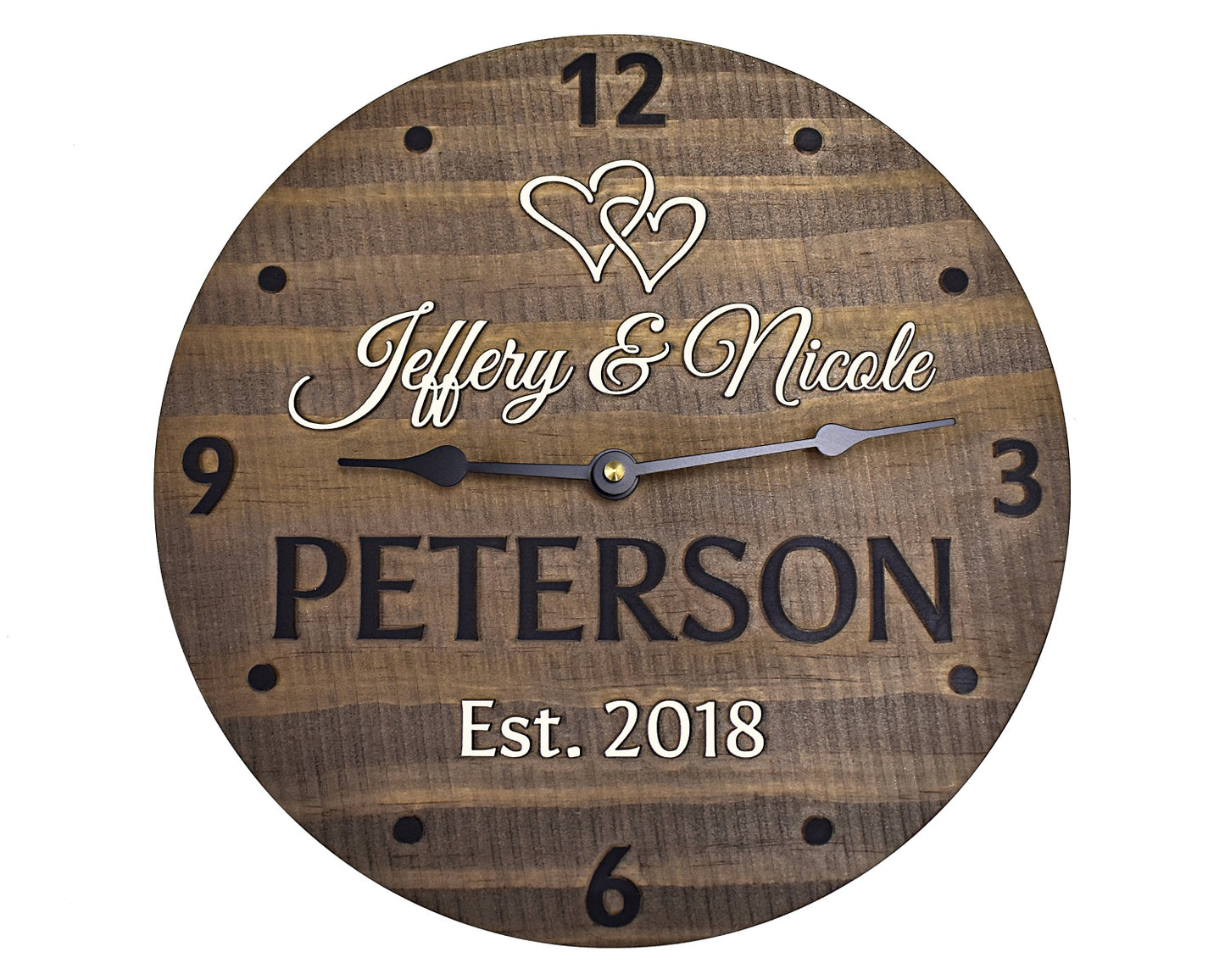 (B) 11 Inch Personalized Clock