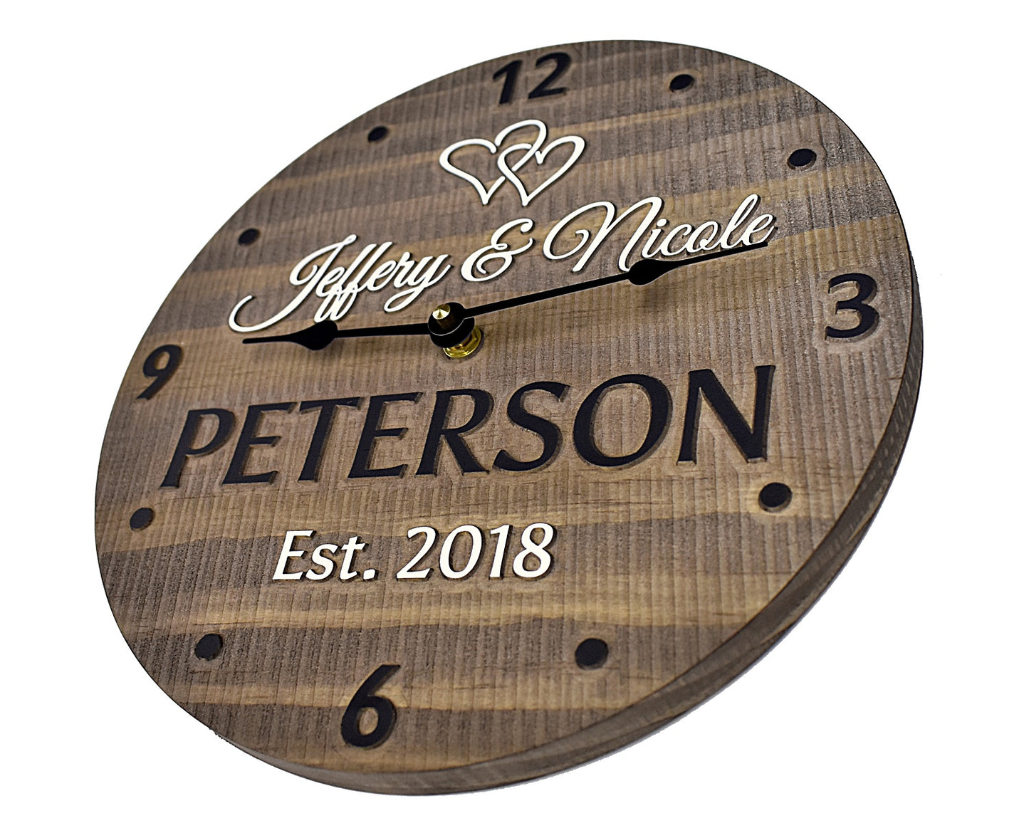 (B) 11 Inch Personalized Clock