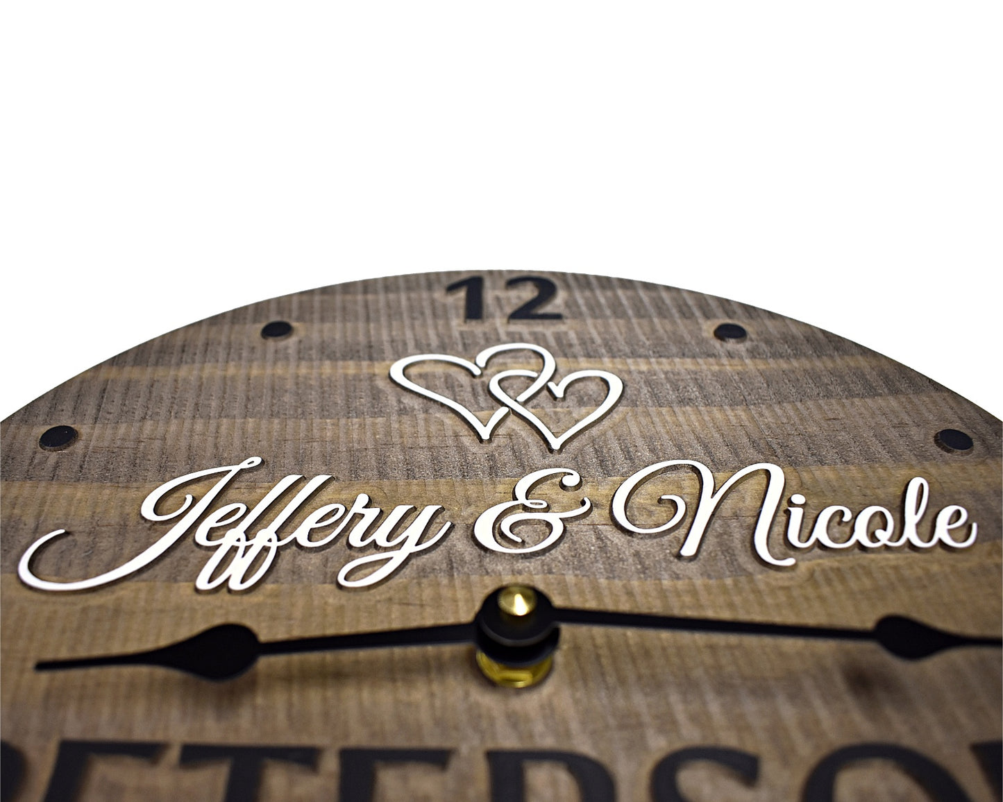 (B) 11 Inch Personalized Clock