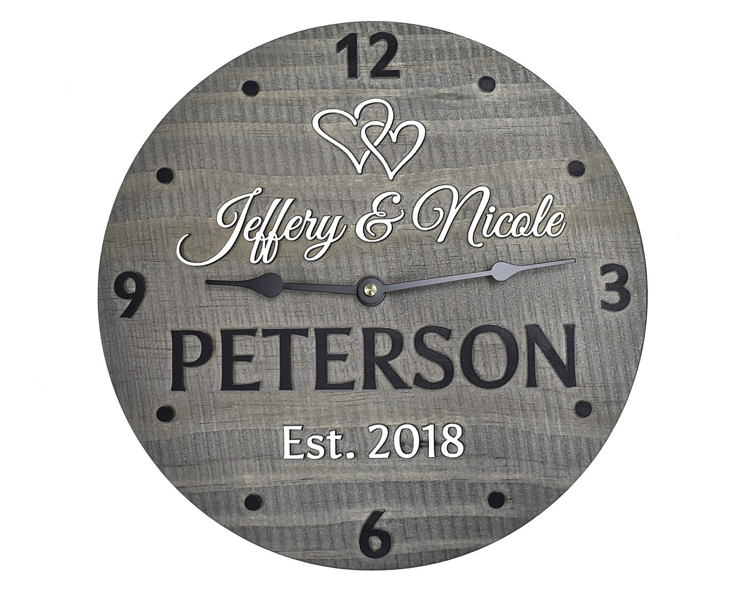 (B) 11 Inch Personalized Clock
