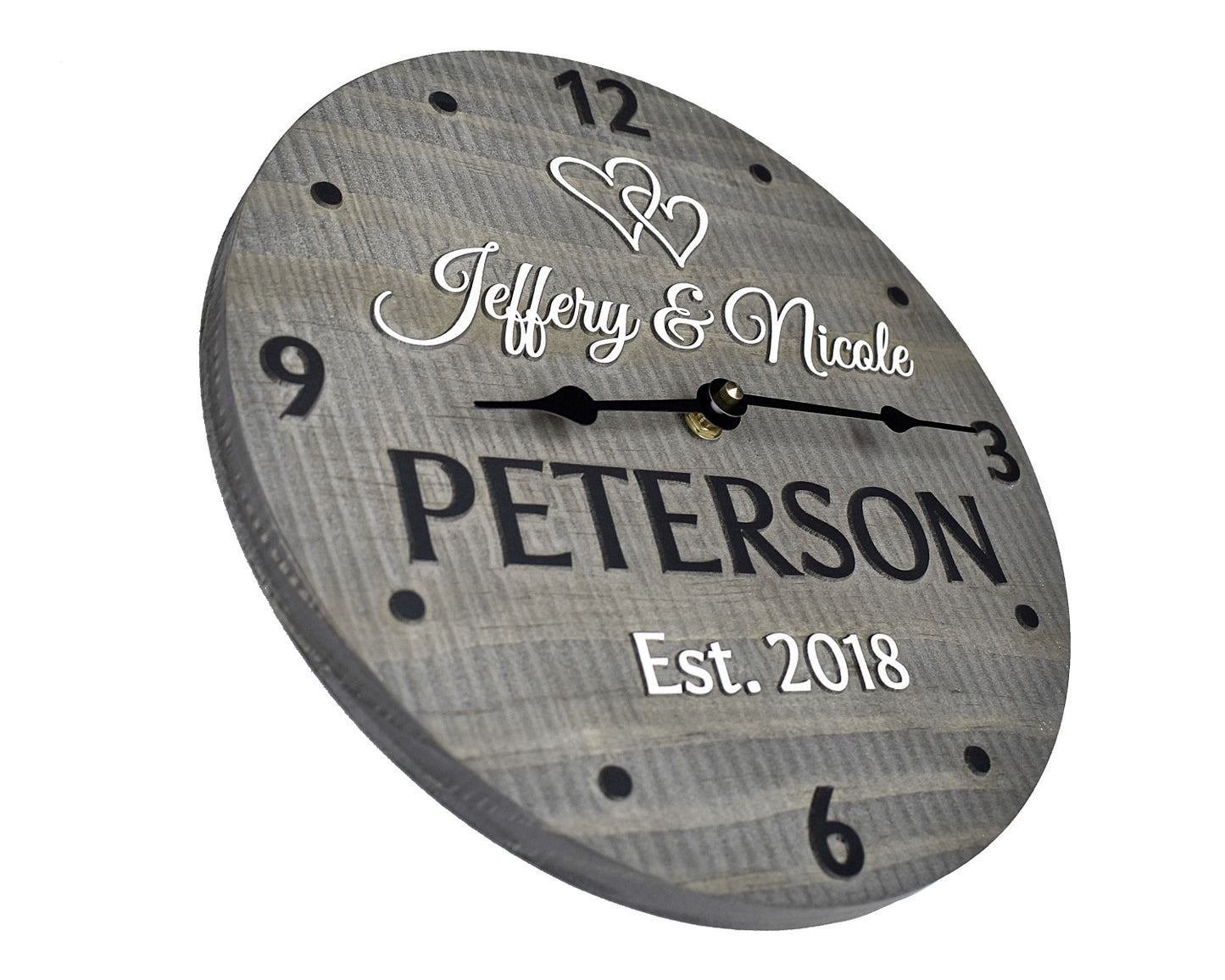 (B) 11 Inch Personalized Clock