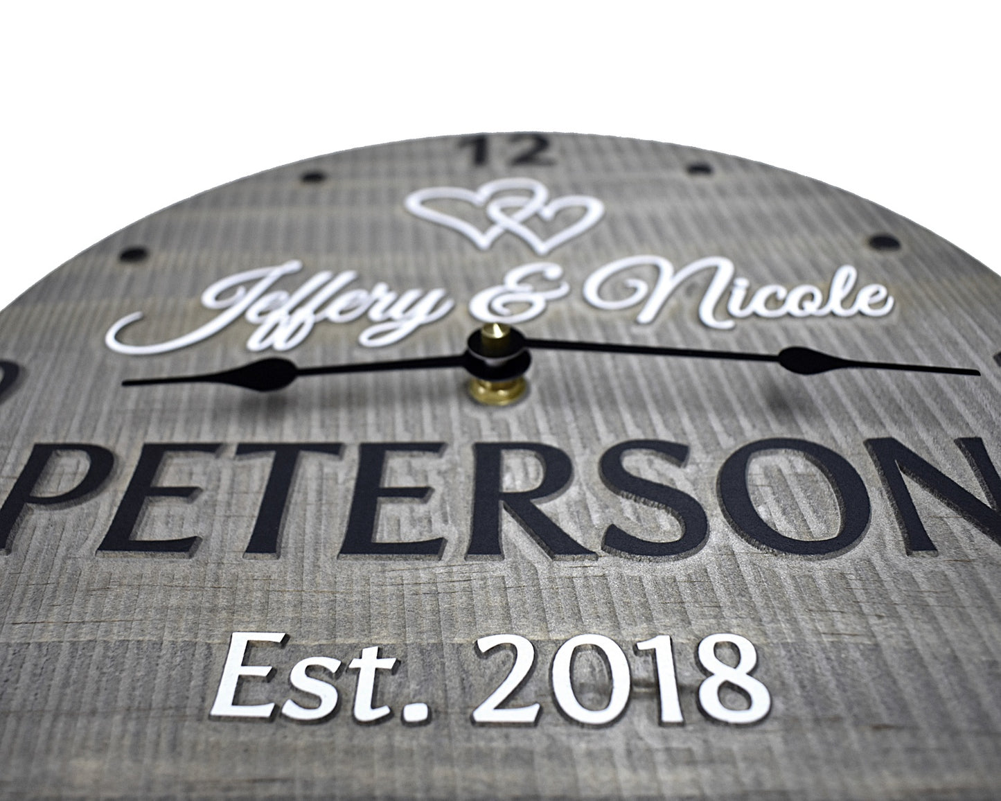 (B) 11 Inch Personalized Clock