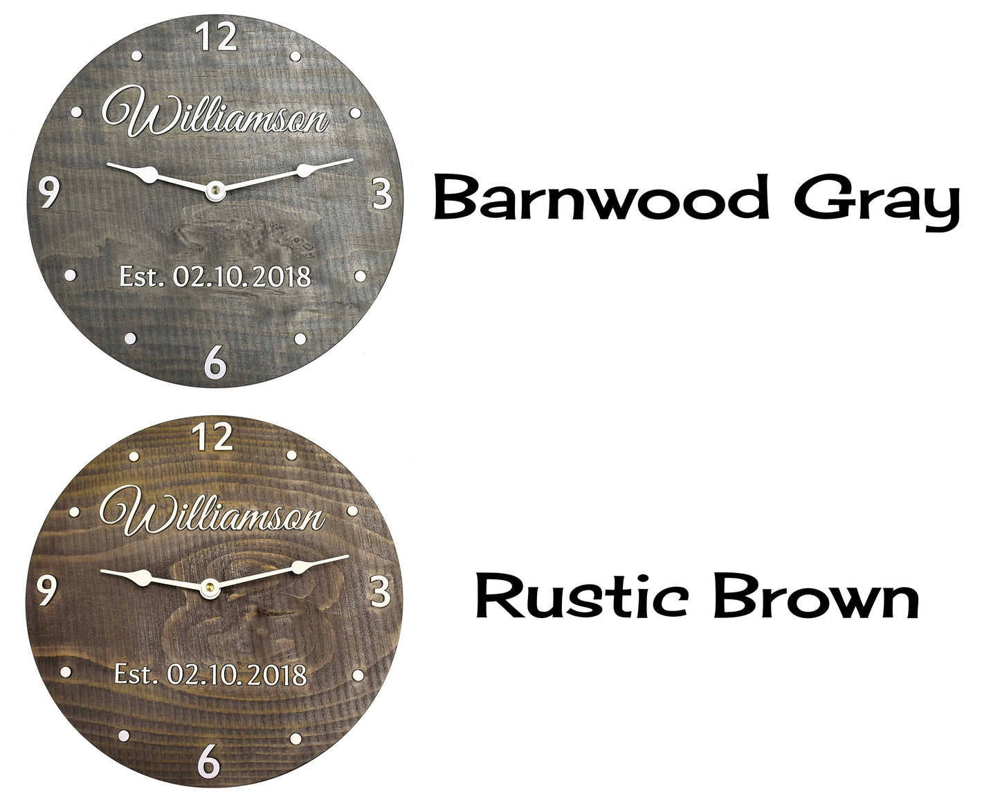 (G) 11 Inch Personalized Clock
