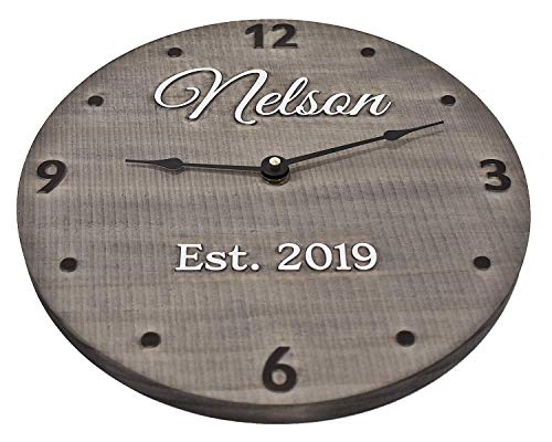 (H) 11 Inch Personalized Clock