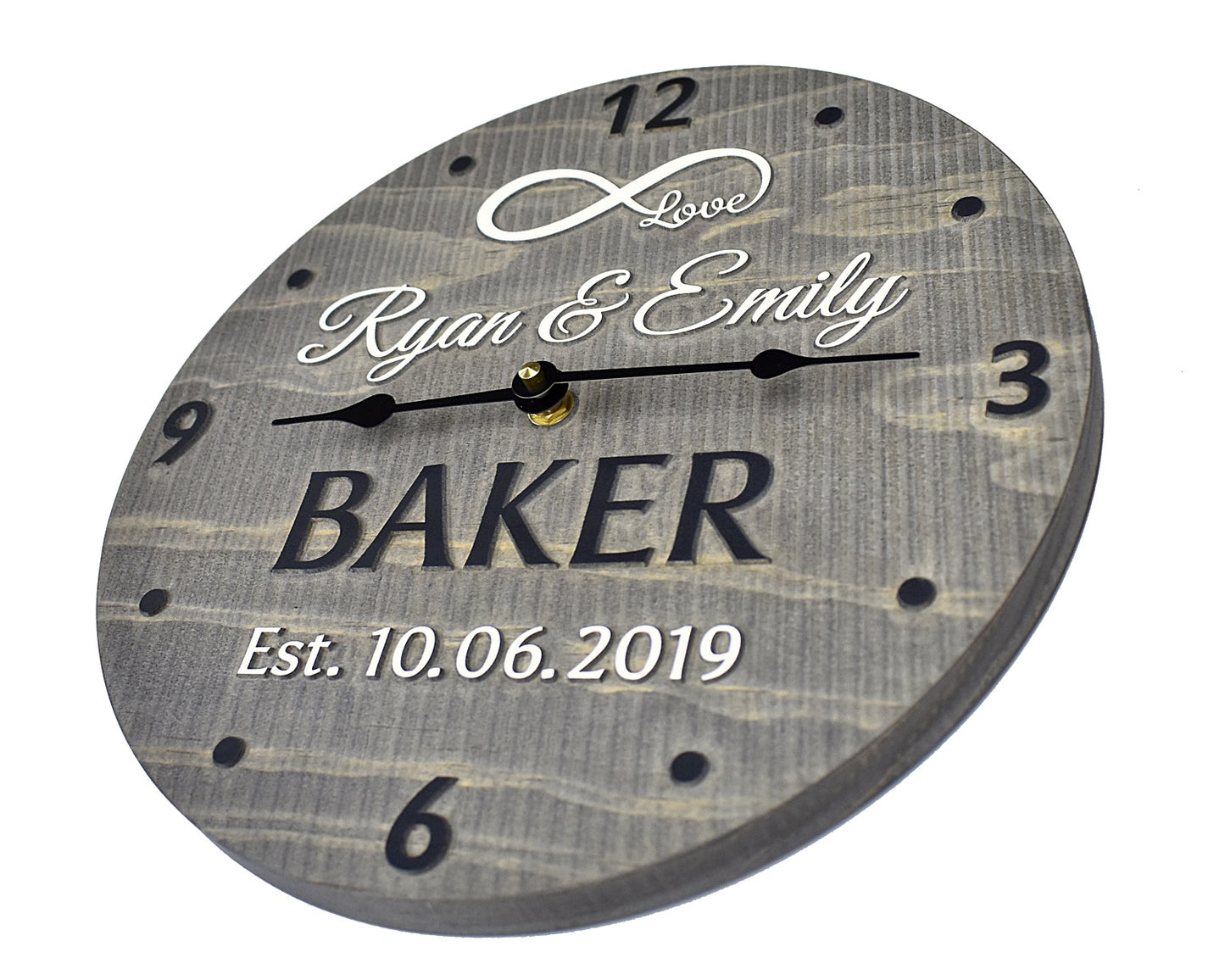 (D) 11 Inch Personalized Clock