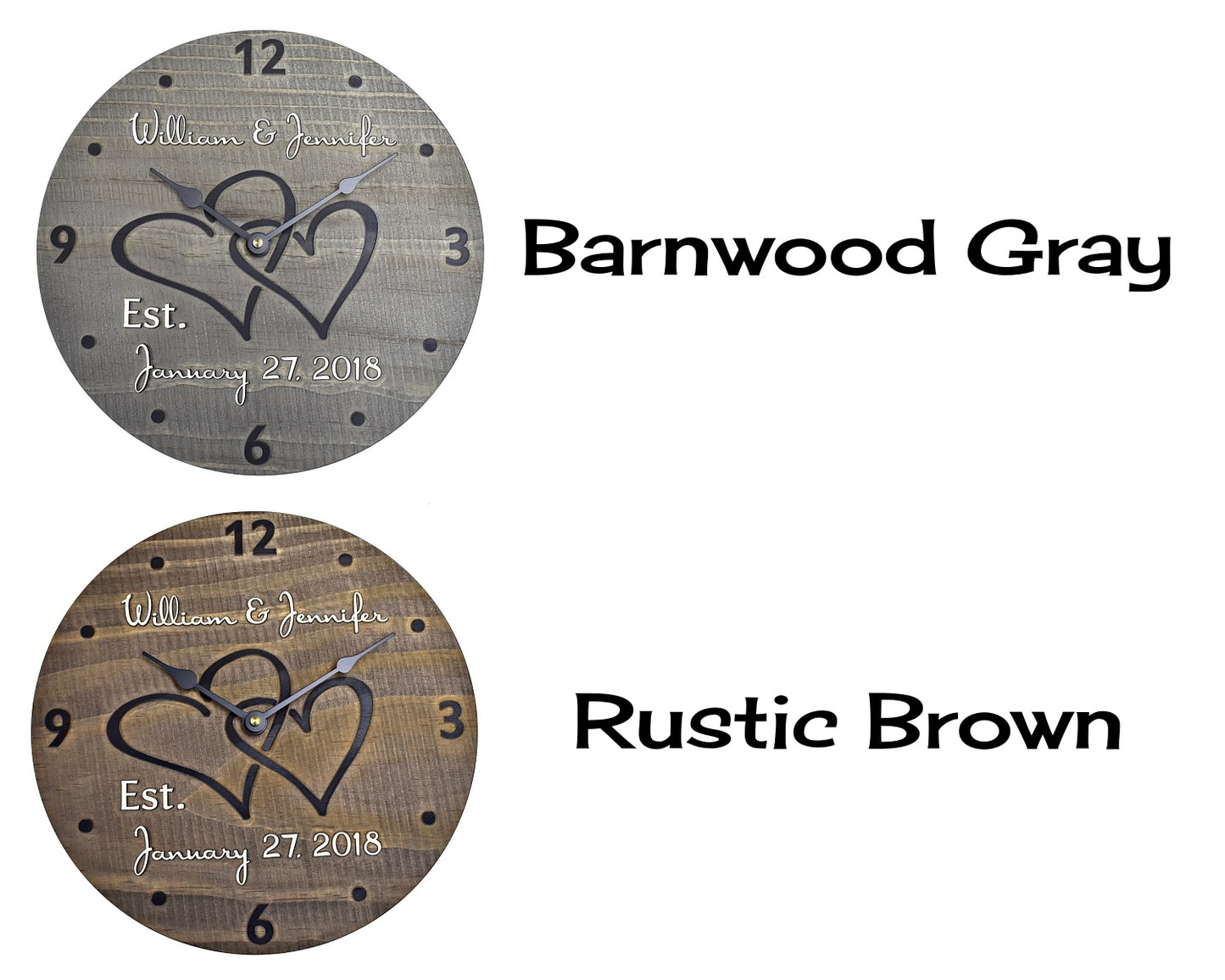 (A) 11 Inch Personalized Clock